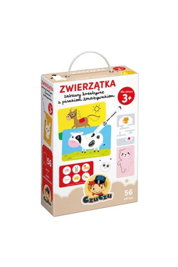 CzuCzu Zwierzątka Zabawy kreatywne z pisakiem zmazywakiem 3+