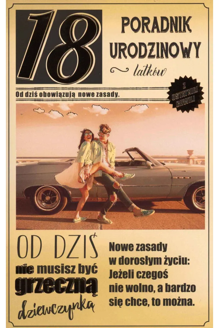 Kartka okolicznościowa Urodziny 18 U15