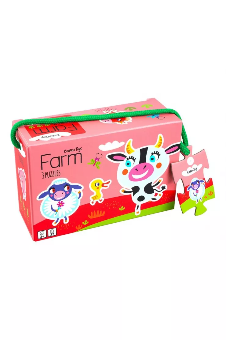 Moje pierwsze puzzle - 3 układanki. Farm
