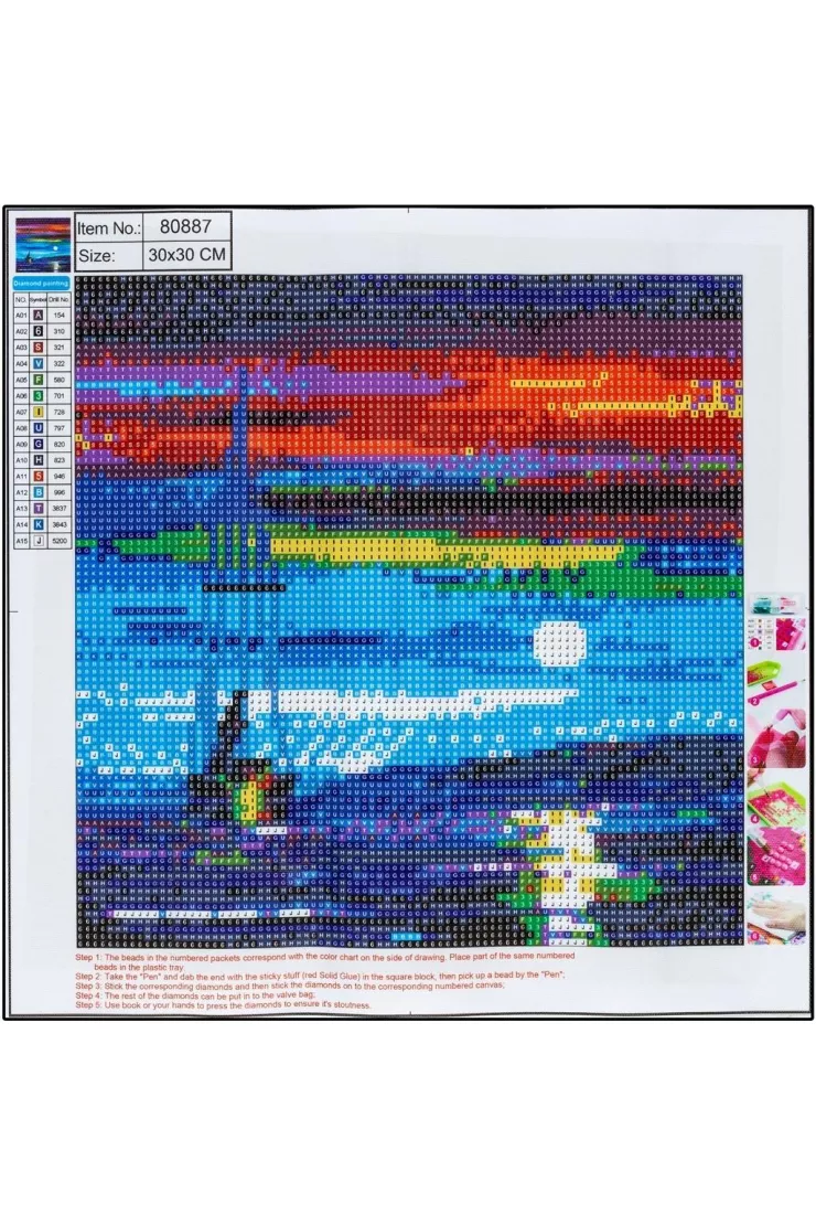 Diamentowa mozaika - Pełna - Sea