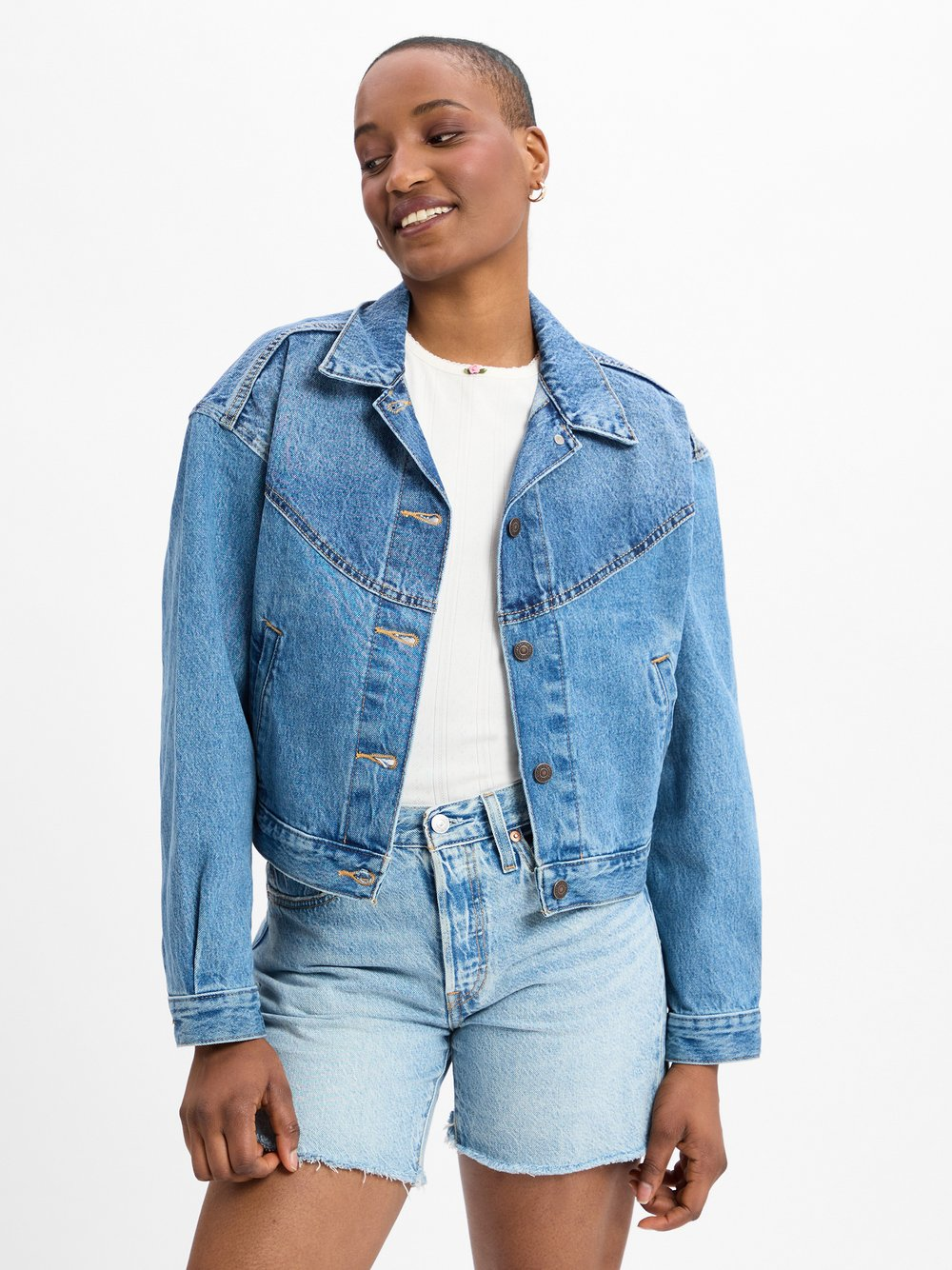 Levi's Damska kurtka dżinsowa Kobiety Bawełna niebieski, M