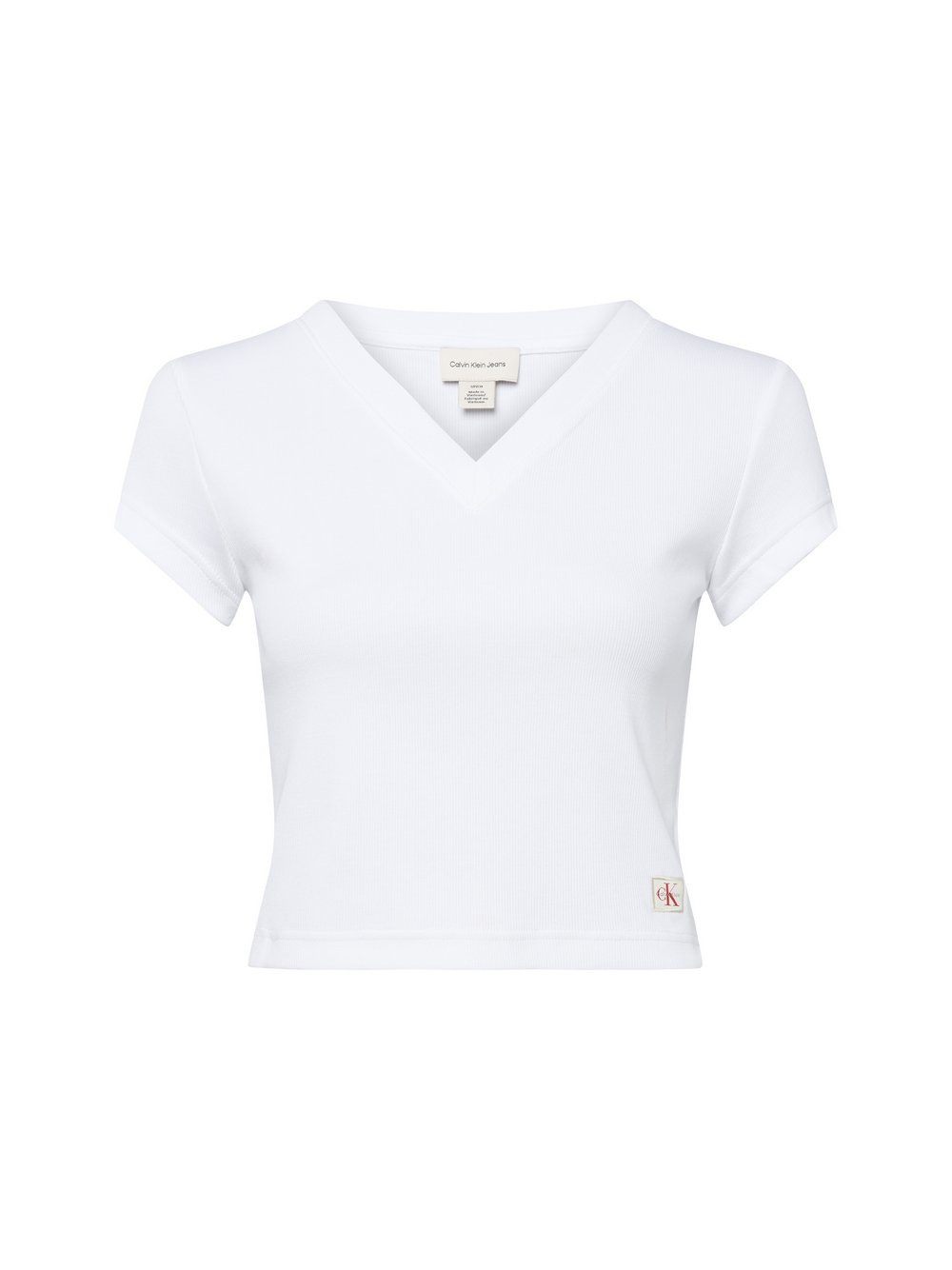 Calvin Klein Jeans Koszulka damska Kobiety Bawełna biały, L