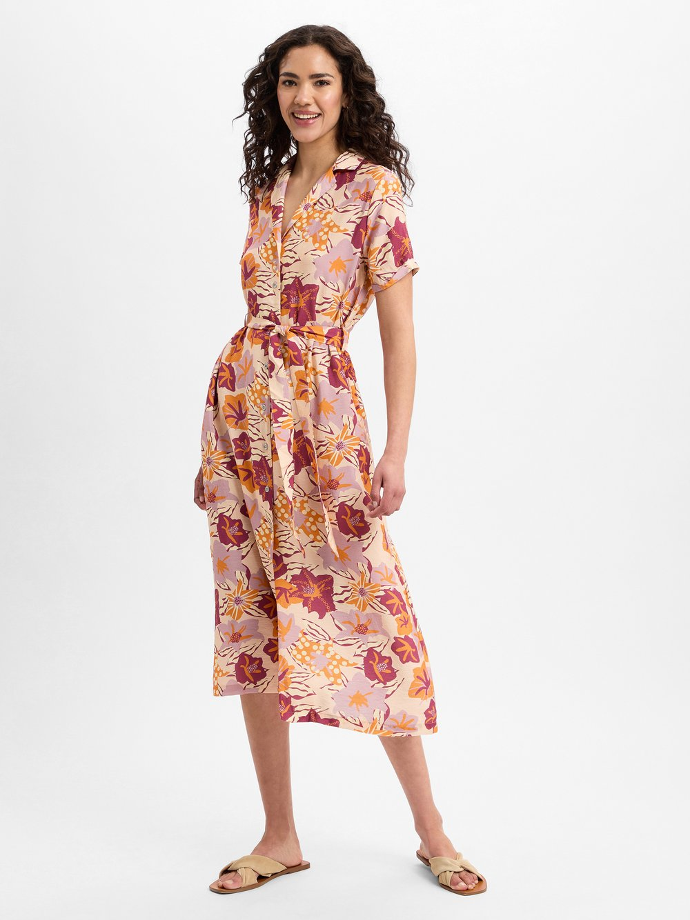 Ragwear Damska sukienka maxi - Sawira Long Kobiety wiskoza pomarańczowy, L