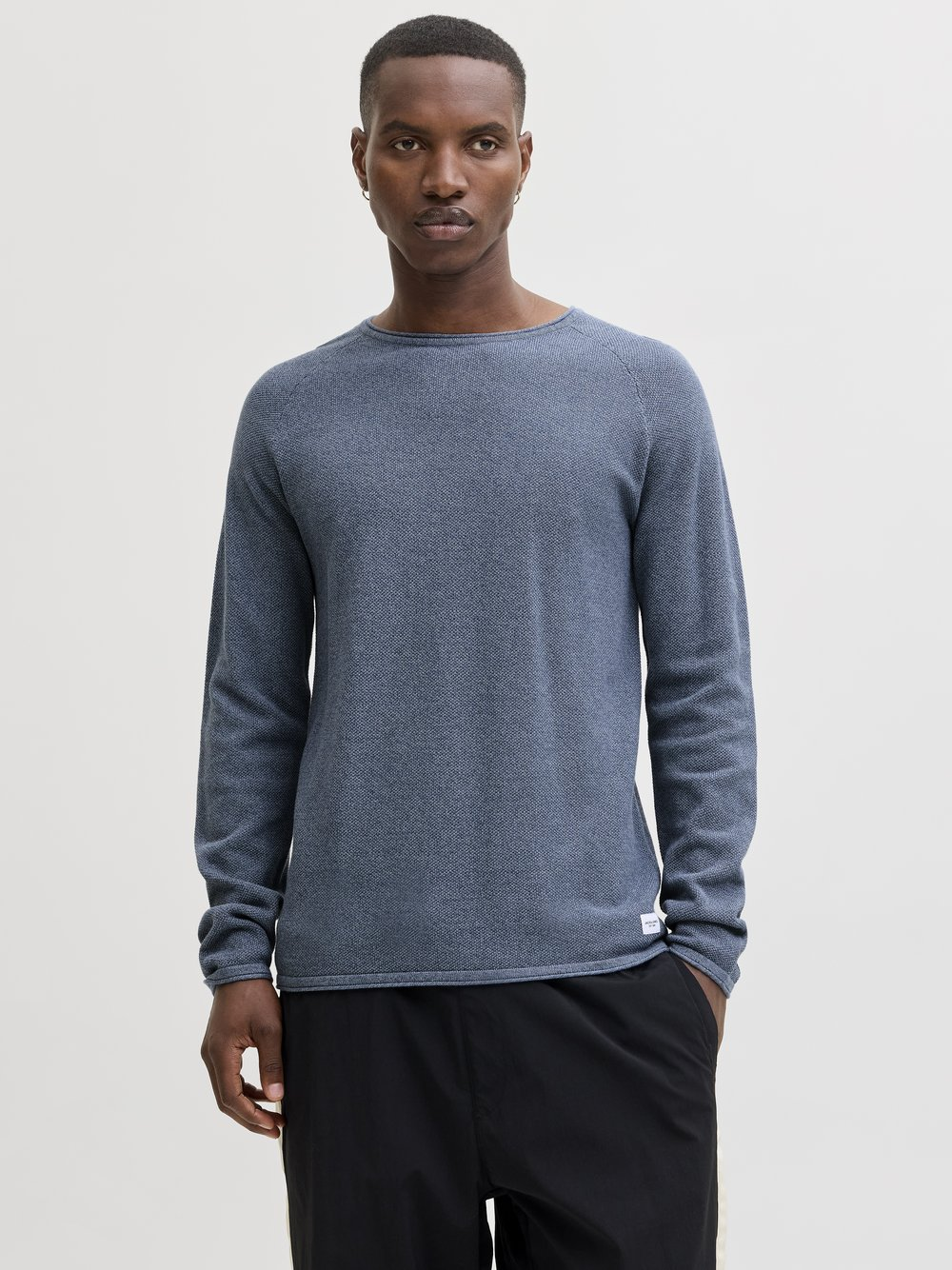 Jack & Jones Sweter męski Mężczyźni Bawełna niebieski, XL