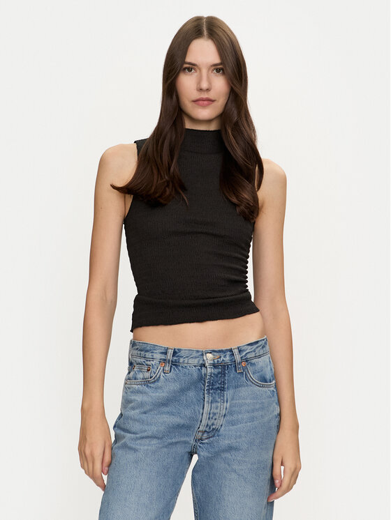 Brave Soul Bluzka LV-272CHASEBLK Czarny Slim Fit