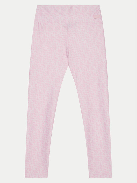 Guess Legginsy J5RB03 MC01P Różowy Slim Fit