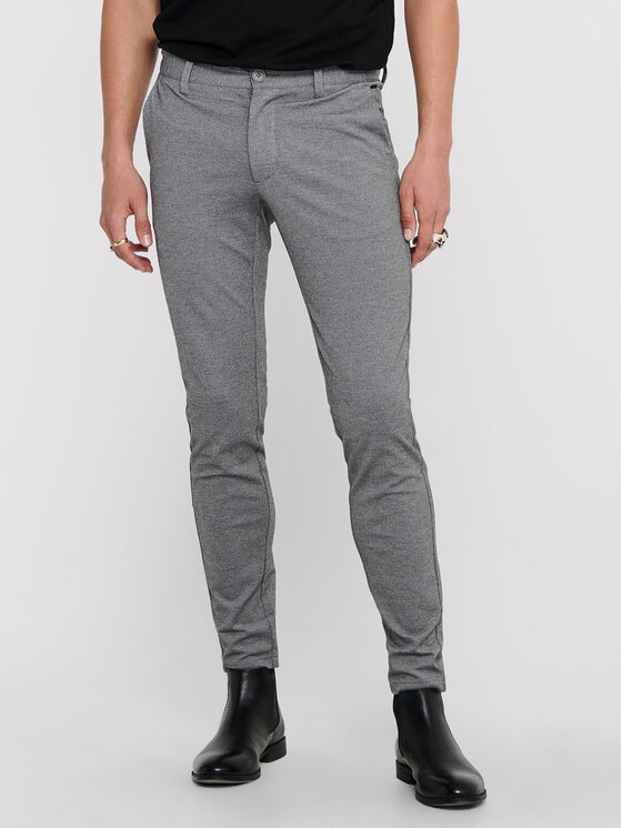 Only & Sons Chinosy Mark 22010209 Szary Slim Fit miniaturka