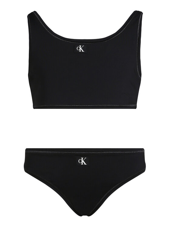 Calvin Klein Swimwear Strój kąpielowy KY0KY00093 Czarny