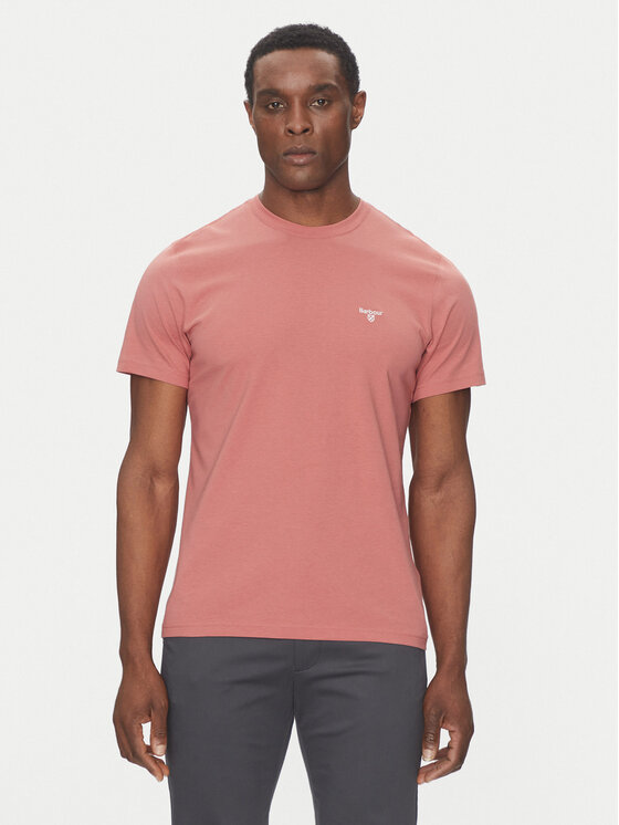 Barbour T-Shirt Essential Sports MTS0331PI55 Różowy Tailored Fit