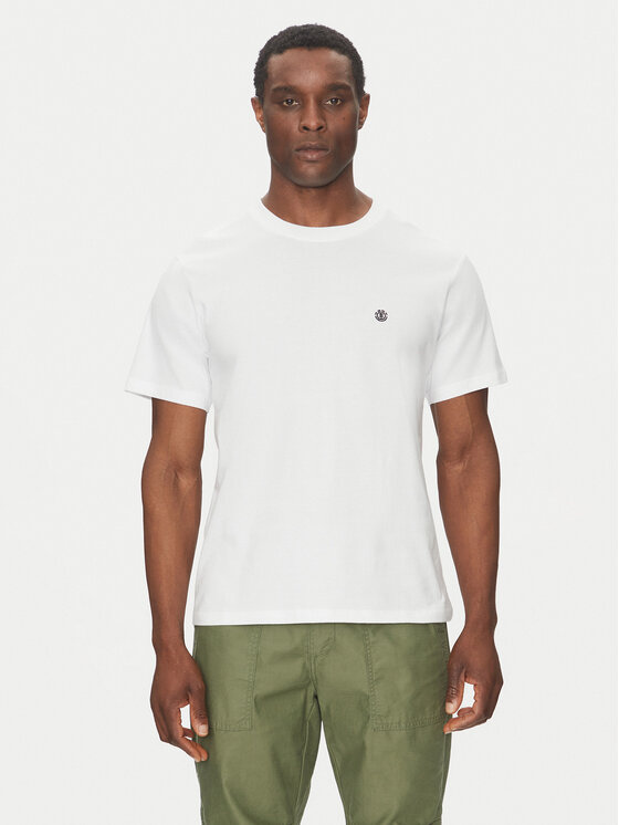 Element T-Shirt ELYKT00168 Biały Regular Fit
