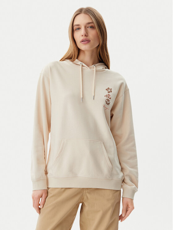 Roxy Bluza ERJFT04952 Beżowy Regular Fit