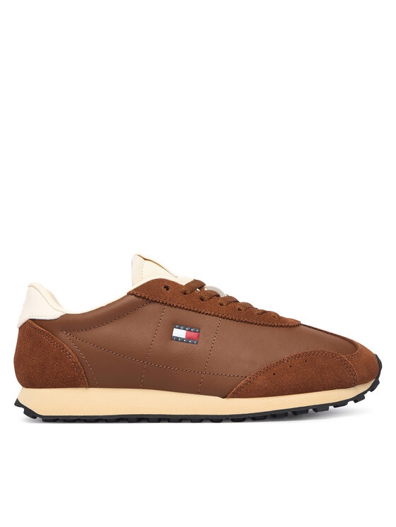 Tommy Jeans Sneakersy Retro Runner Archive Ltr EN0EN03097 Brązowy