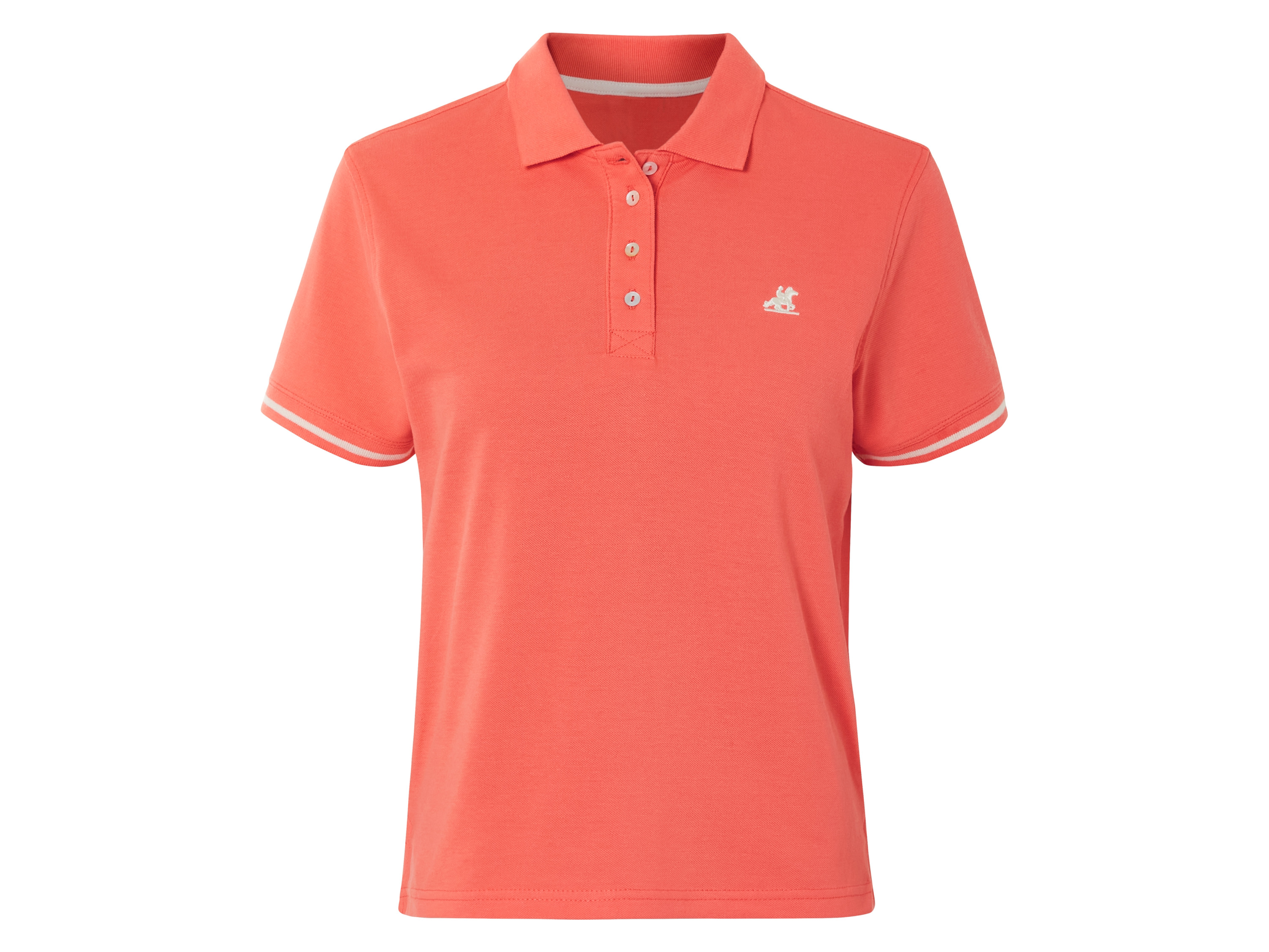 esmara® T-shirt polo damski z bawełny U.S. GRAND POLO (Koralowy, XS (32/34))