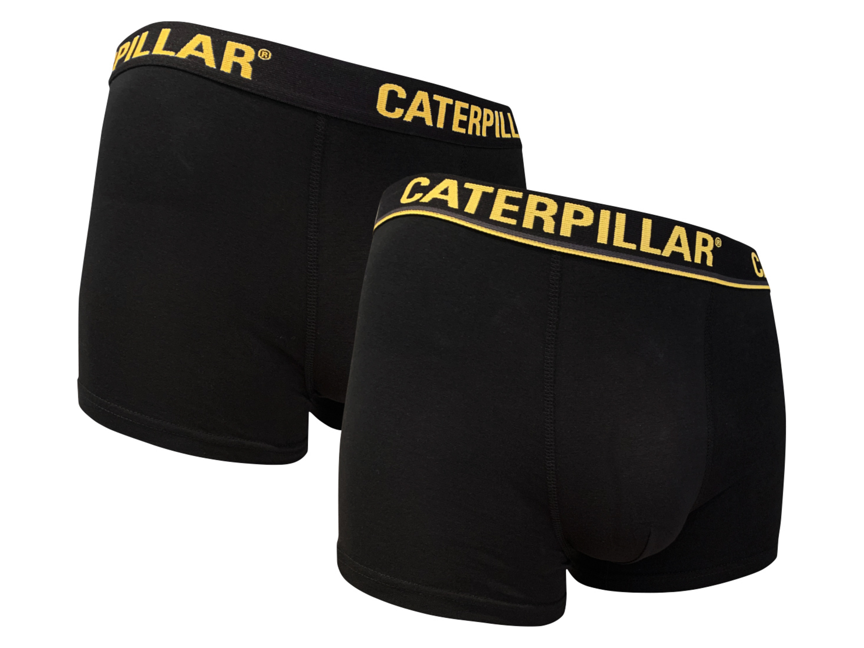 Caterpillar Bokserki męskie, 2 pary (Czarny/ żółty, L)