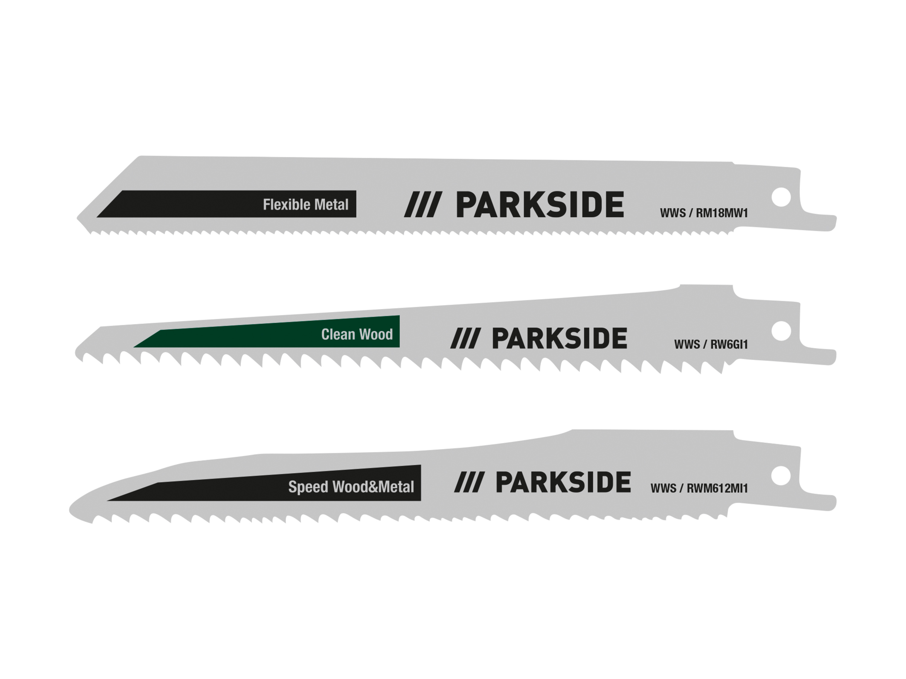 PARKSIDE® Zestaw 3 brzeszczotów do pił szablastych, PFSZ 3 B1 (Uniwersalny)