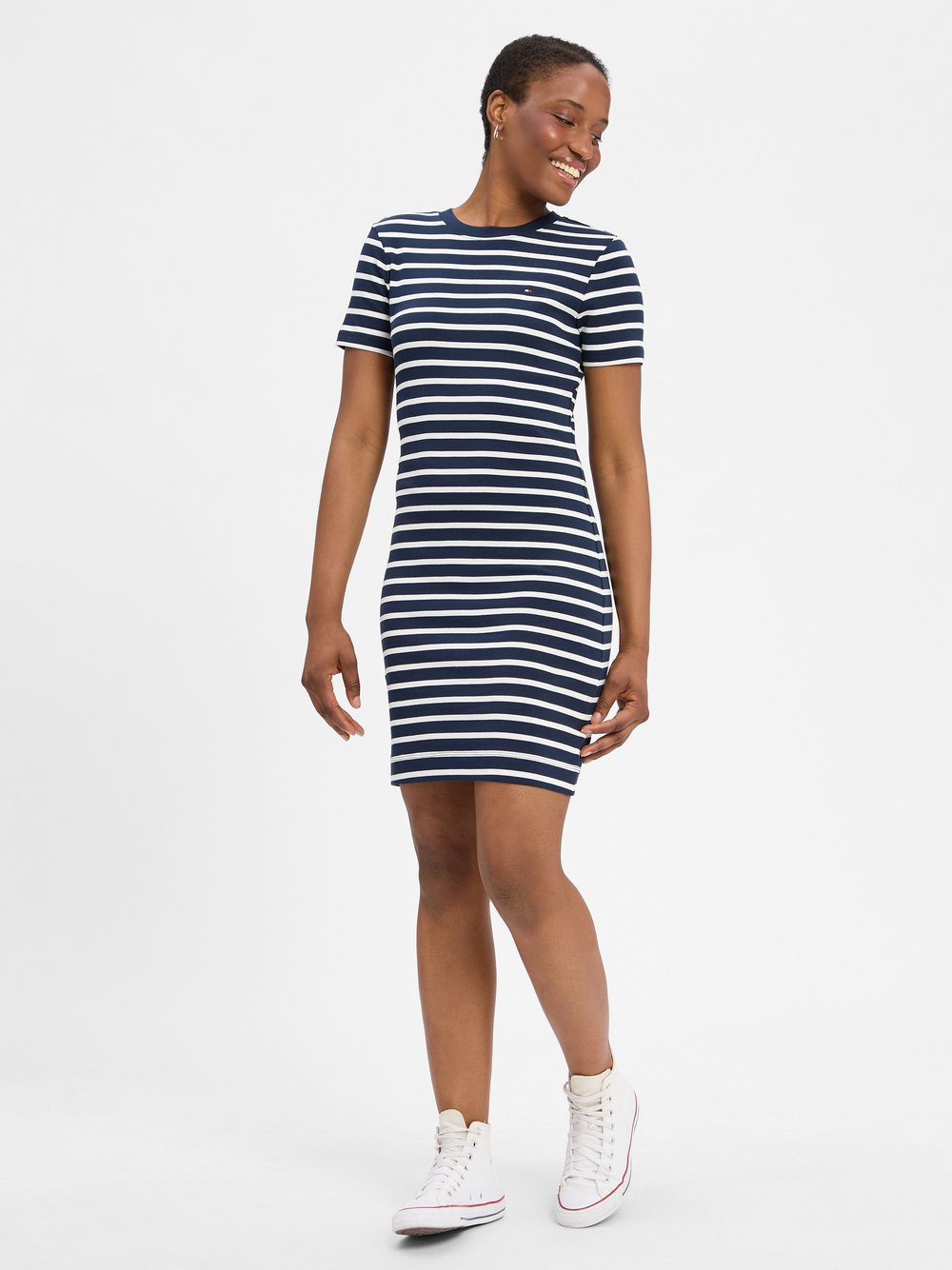 Tommy Hilfiger Sukienka damska Kobiety Bawełna niebieski, M