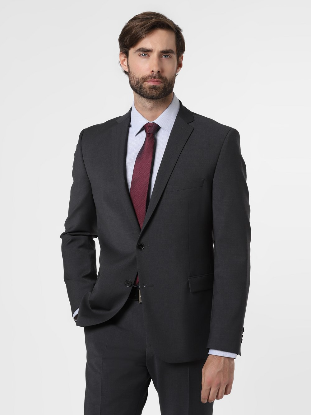 Finshley & Harding Męska marynarka od garnituru modułowego Mężczyźni Modern Fit szary, 26