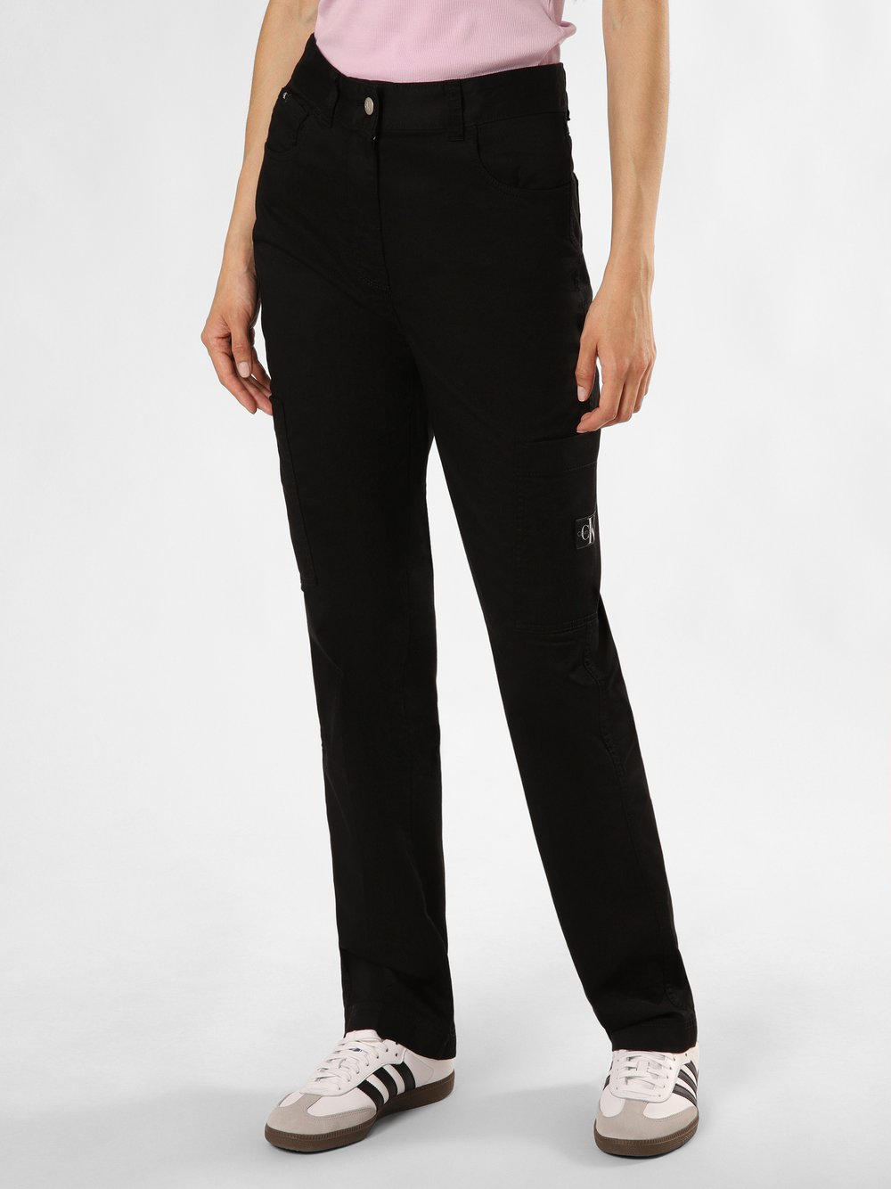 Calvin Klein Jeans Spodnie Kobiety Bawełna czarny, S