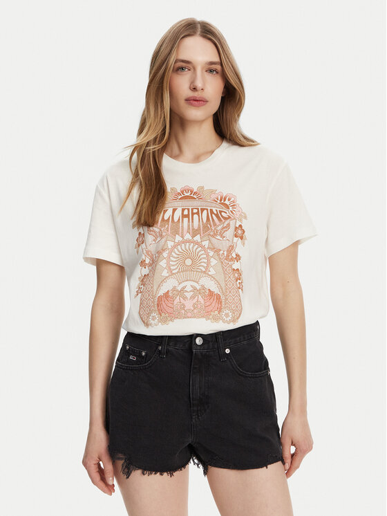 Billabong T-Shirt EBJZT00424 Biały Relaxed Fit