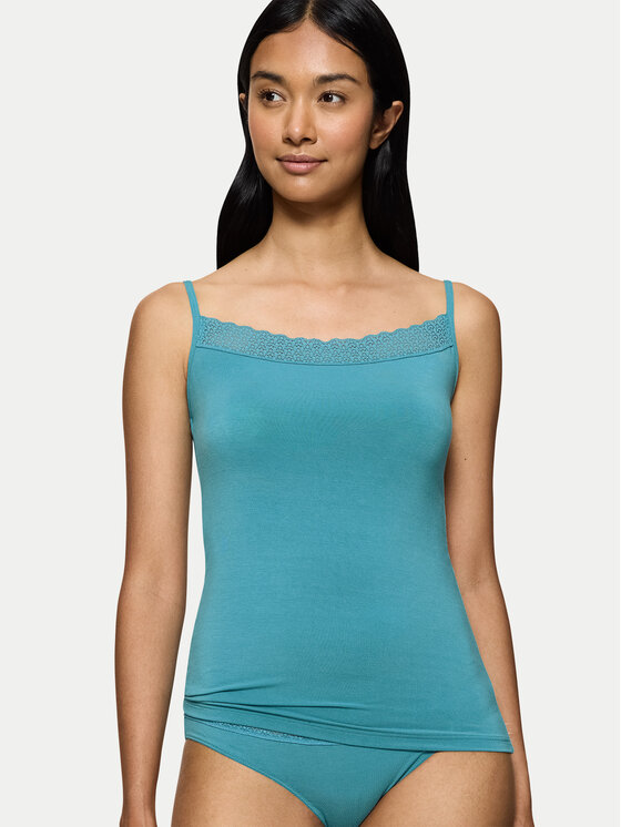 Triumph Top Feel Of Modal 10221654 Turkusowy Slim Fit miniaturka