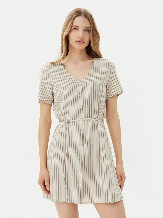 Vero Moda Sukienka letnia Mymilo 10322976 Beżowy Loose Fit