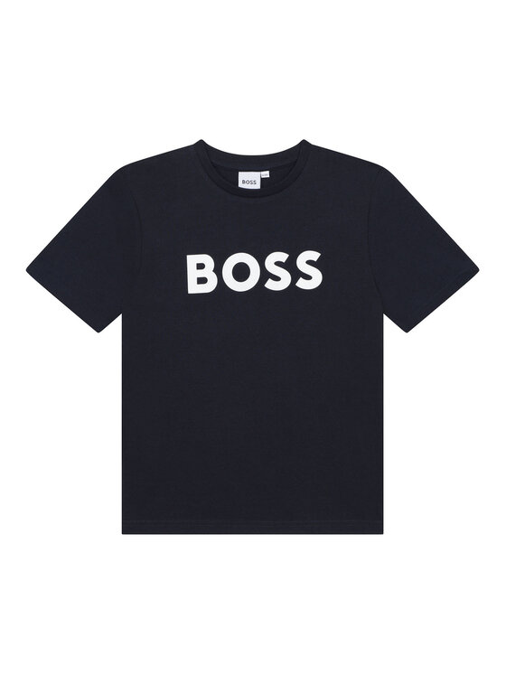Boss T-Shirt J25P24 S Granatowy Regular Fit