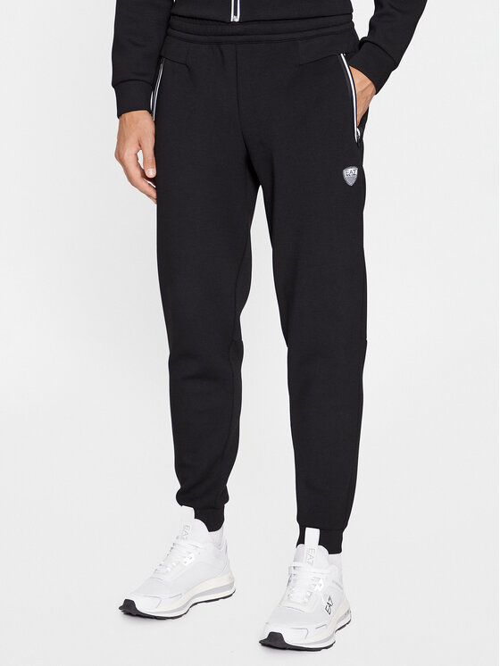 EA7 Emporio Armani Spodnie dresowe 8NPP63 PJ4EZ 1200 Czarny Regular Fit