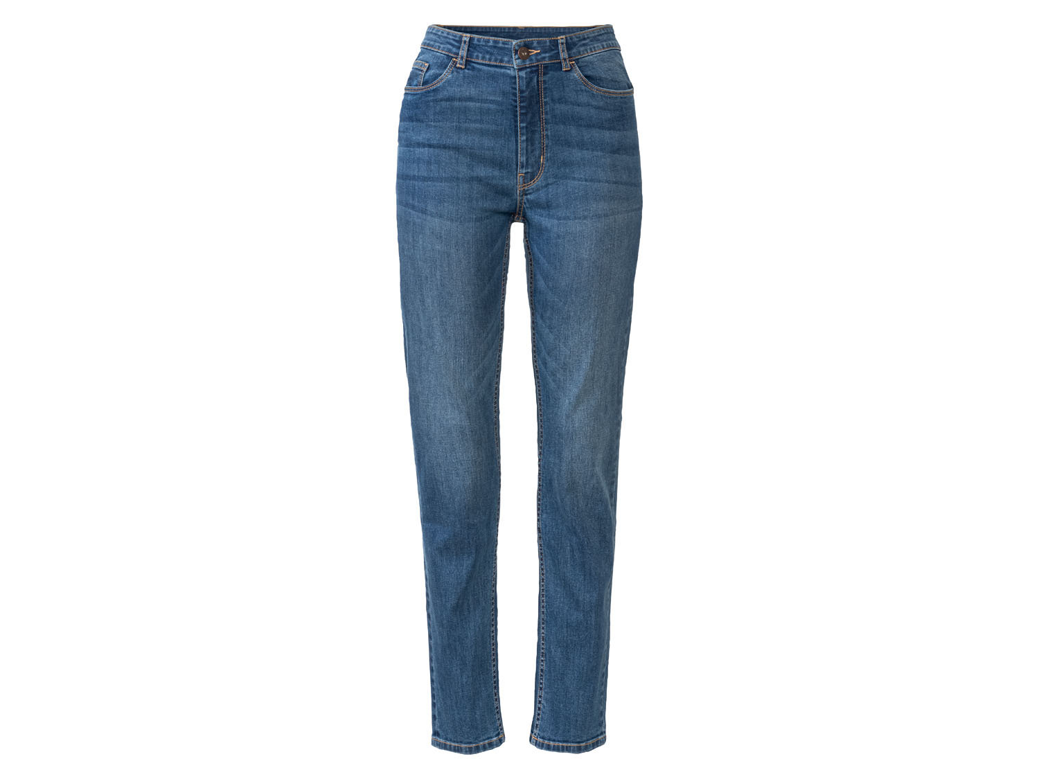 esmara® Jeansy damskie straight fit (36, wysoka sylwetka, Niebieski)