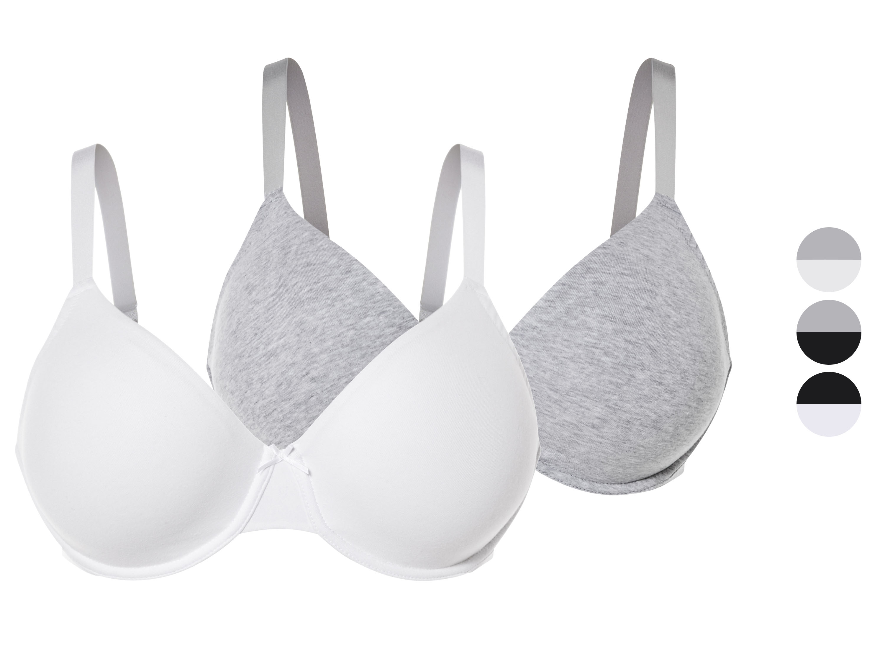 esmara® Biustonosz damski z fiszbinami, 2 sztuki