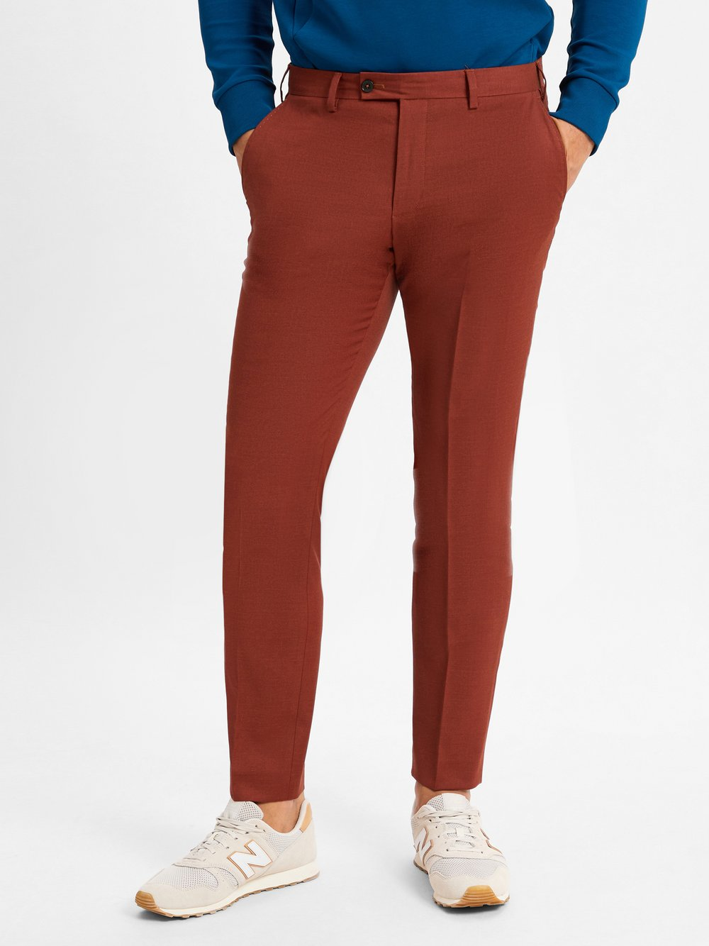 Finshley & Harding London Spodnie - Hoxdon Mężczyźni Slim Fit pomarańczowy, 46