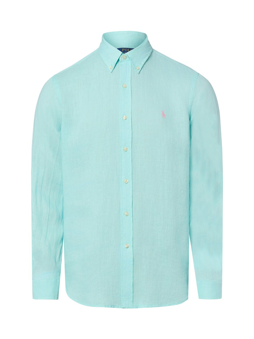 Polo Ralph Lauren Męska koszula lniana Mężczyźni Regular Fit len zielony, XL
