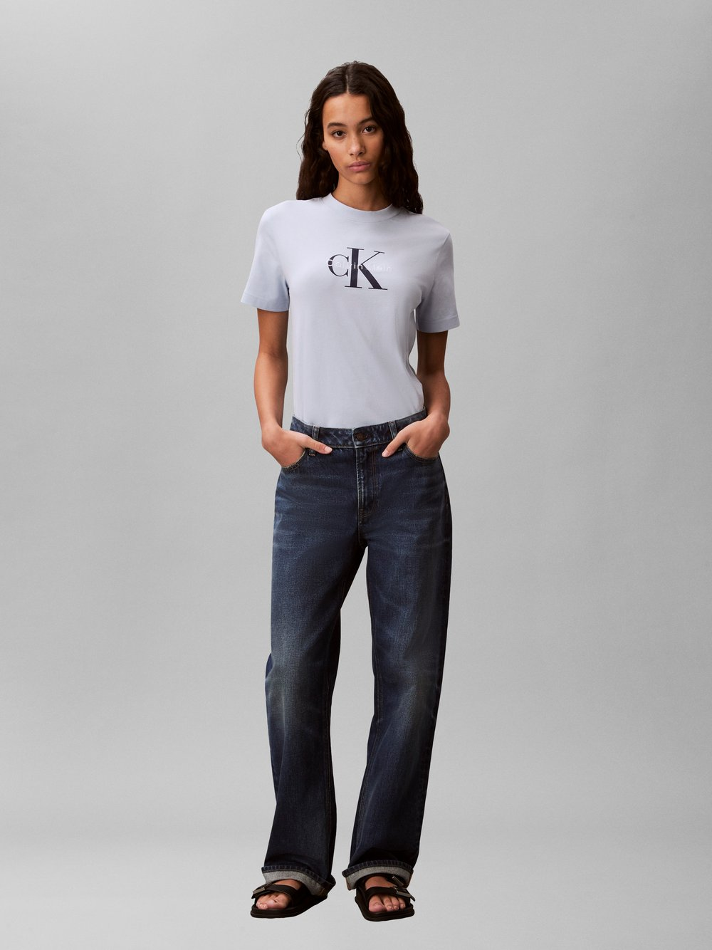 Calvin Klein Jeans Koszulka damska Kobiety Bawełna niebieski, S