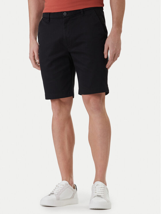 Calvin Klein Szorty materiałowe LV04LF601G Czarny Regular Fit