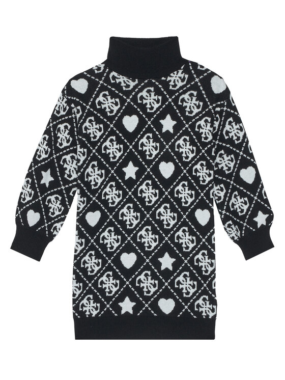 Guess Sukienka dzianinowa J5BK03 Z3K10 Czarny Regular Fit