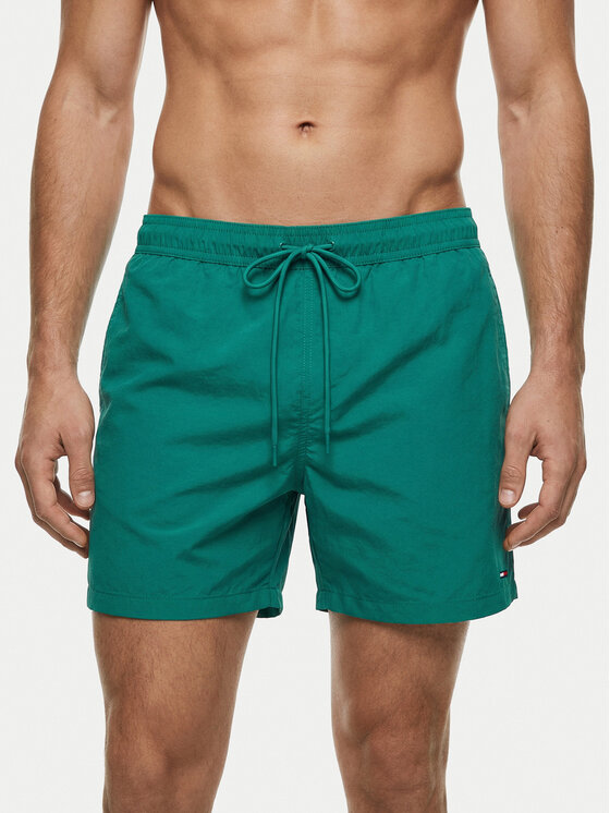 Tommy Hilfiger Szorty kąpielowe UM0UM03477 Zielony Regular Fit