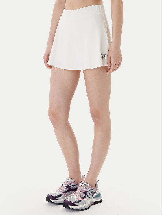 EA7 Emporio Armani Spódnica tenisowa 7W000892 AF14524 U1060 Écru Regular Fit