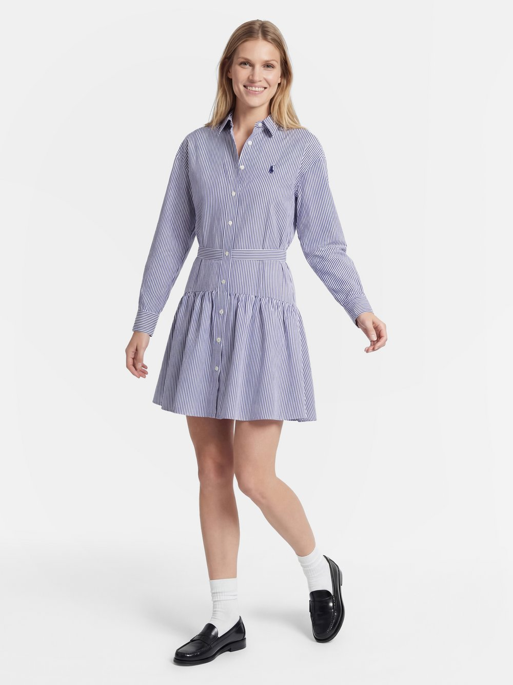 Polo Ralph Lauren Sukienka damska z bluzką Kobiety Bawełna niebieski, 38