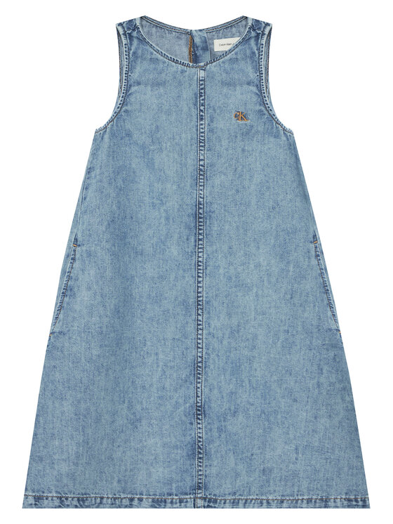 Calvin Klein Jeans Sukienka jeansowa LVCKSJH10G Niebieski Regular Fit