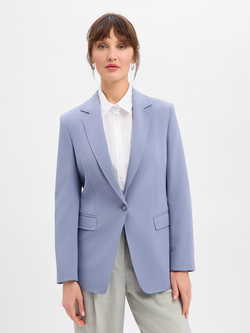 BOSS Orange Długi blezer damski - C_Jabla3 Kobiety lila, 34