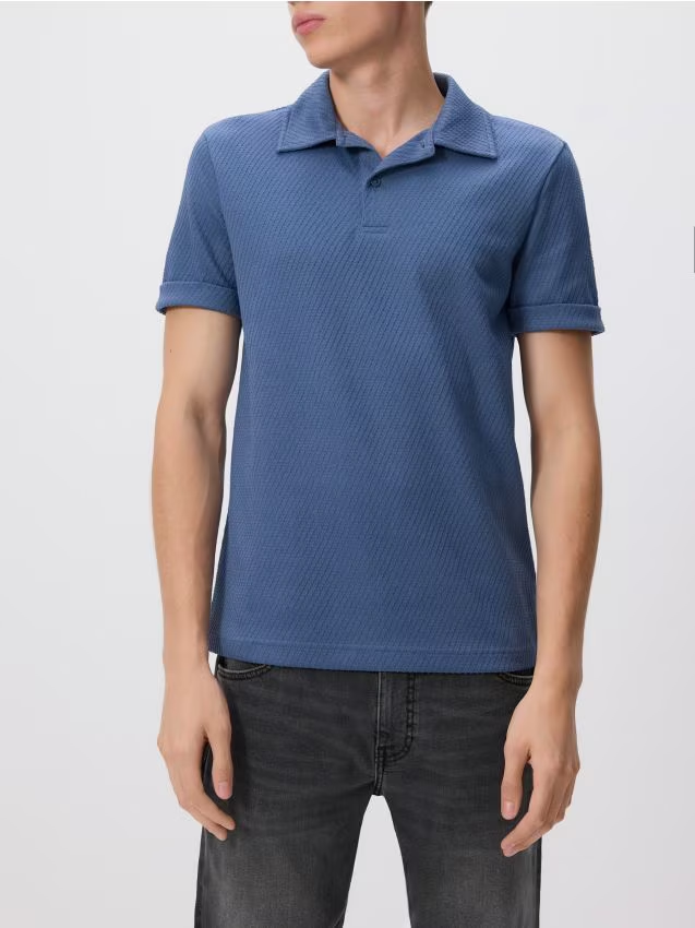 Reserved - Koszulka polo regular fit - niebieski