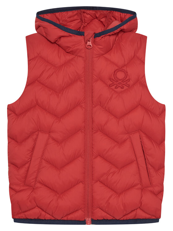 United Colors Of Benetton Kamizelka 2TWDGJ00G Czerwony Regular Fit