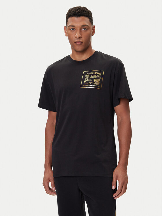 Plein Sport T-Shirt FAEC MTK8362 STE001N Czarny Loose Fit