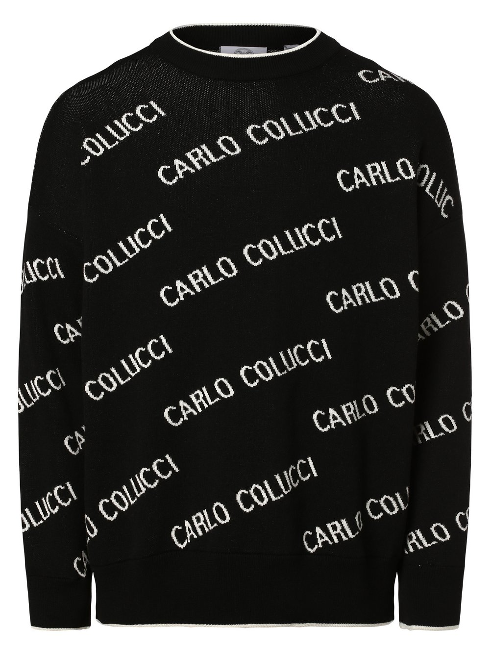 Carlo Colucci Sweter męski Mężczyźni czarny, XL