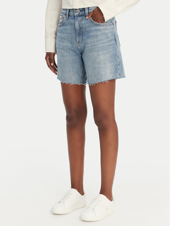 Calvin Klein Jeans Szorty jeansowe LV047F774G Niebieski Regular Fit