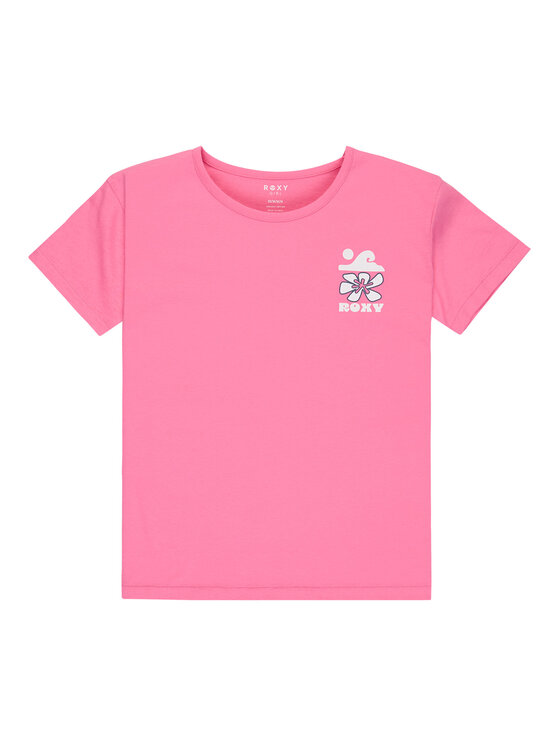 Roxy T-Shirt Lily ERGZT04139 Różowy Regular Fit