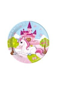 Talerzyki papierowe Unicorn 23cm