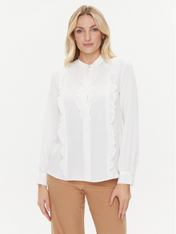 Marella Bluzka Aguzze 2331160536200 Écru Regular Fit