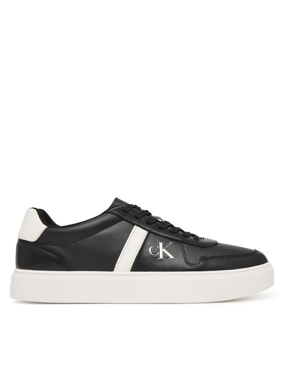 Calvin Klein Sneakersy Classic Cups Lace Lth Emb Tongue HM0HM02237 Czarny