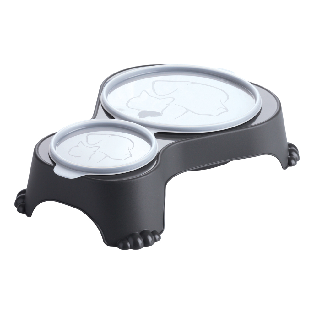 Rotho MyPet Duo miska na karmę Sally - Antracytowa: 1000 ml + 280 ml