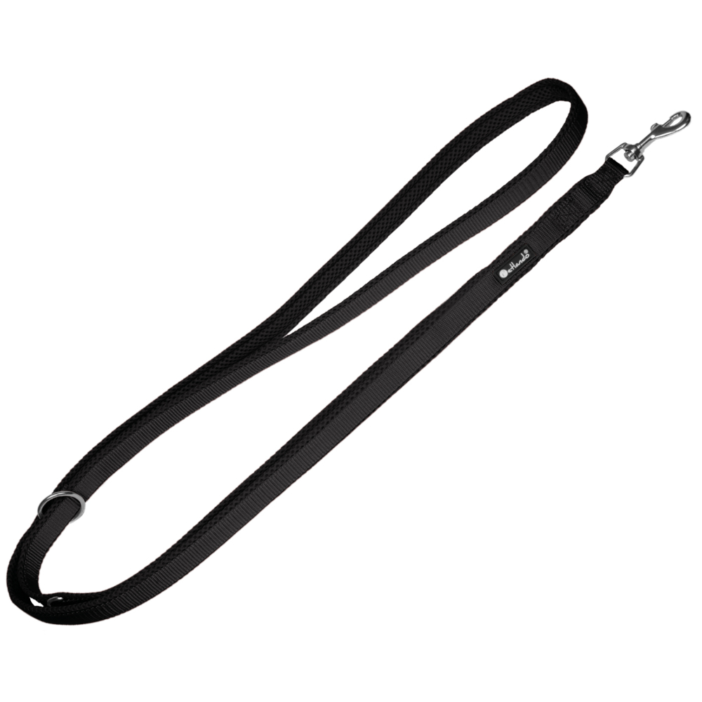 Petlando Mesh smycz 3 m, czarna - Rozmiar M: 300 cm długości, 20 mm szerokości